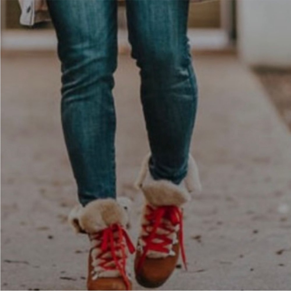 J Crew Nordic Boots in Pecan Glaze Sz 9 - Picture 4 of 10